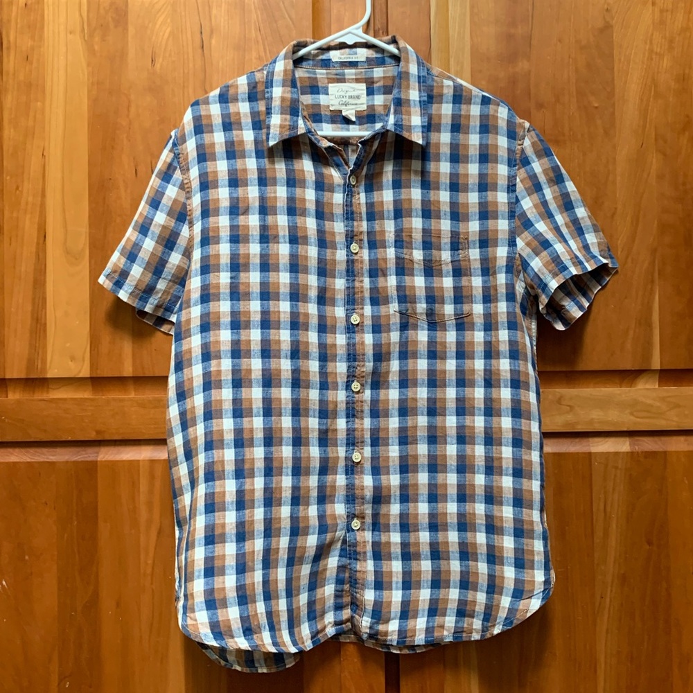 Lucky Brand men’s Linen button down shirt Size M